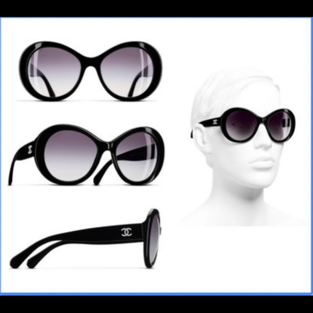 🖤$450. Chanel Classic Round Blk W/ silver CC logo